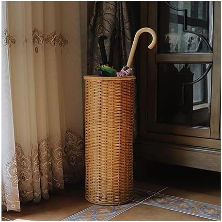 NTIYOU Bamboo Rattan Umbrella Stand Rack Organizer
