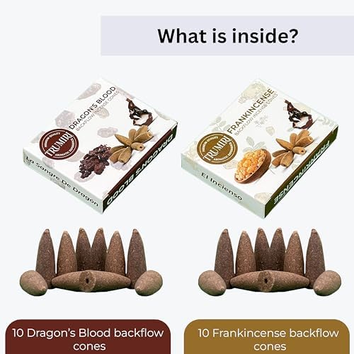 TRUMIRI Backflow Incense Cones - 20 Pack Waterfall