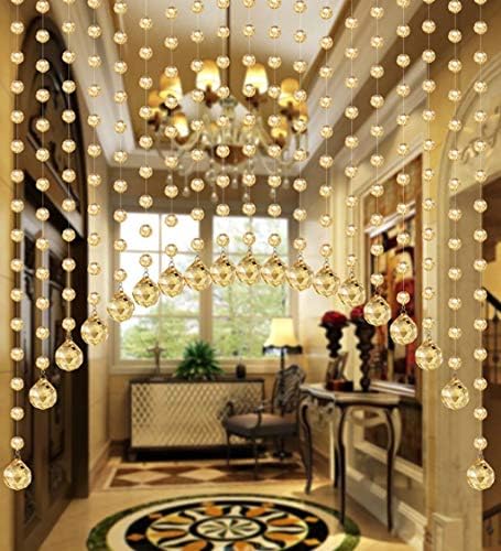 OKUOKA Crystal Beaded Door Curtain 240cm Wide