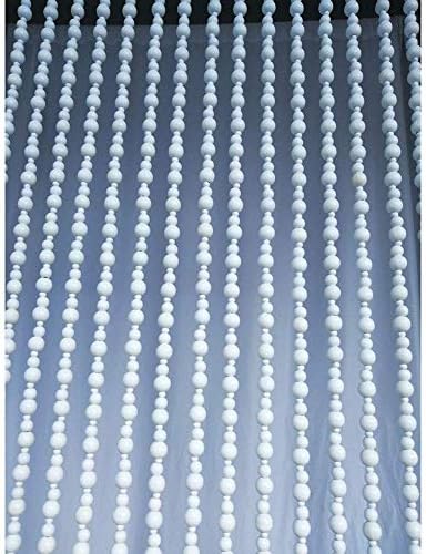OKUOKA White Beaded Door Curtains 23 Strands