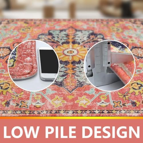 Boho Tribal Runner Rug Soft Low Pile Hallway Carpet