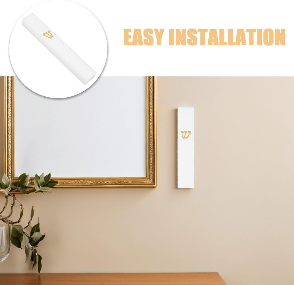 LOGOFUN 2PCS Resin Mezuzah Case Doorway Decor