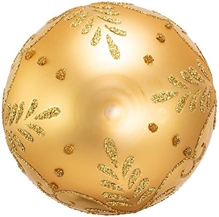 Kurt S Adler 60mm Gold Glass Ball Set of 12