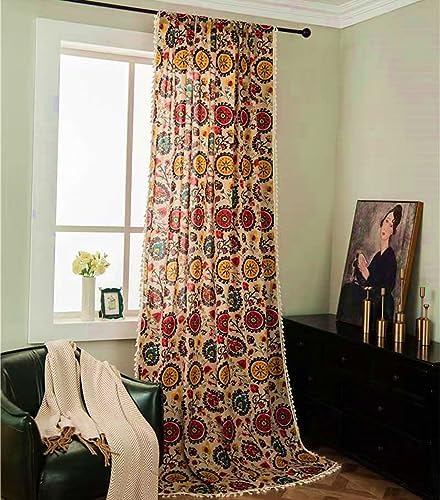 Deeprove Boho Curtain with Tassels 59 x 63