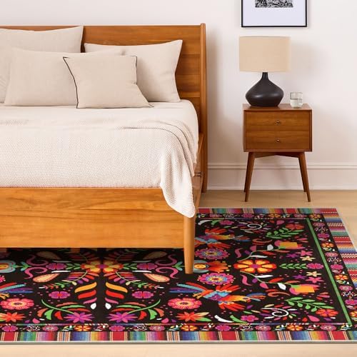 Artoid Mode Bird Dia De Los Muertos Mexican Fiesta Area Rug 5x7 Feet