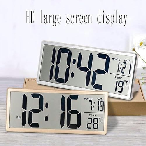 Creative Multifunction Desktop Alarm Clock with 14-Inch LCD Display