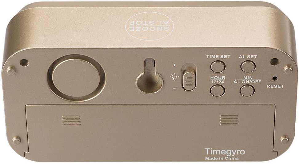 Timegyro Alarm Clock for Bedrooms with 3 Level Brightness Adjustable