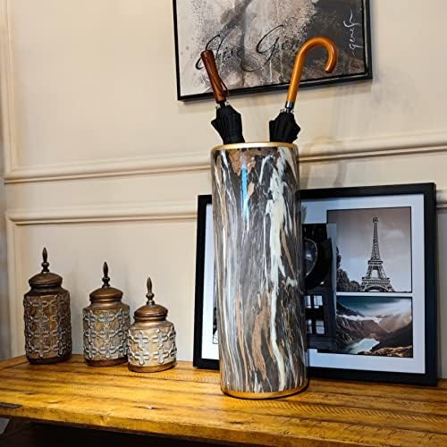 Marble Pattern Umbrella Stand Modern Bucket Design