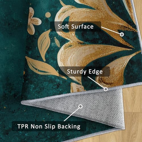 Colorful Sunrise Runner Rug 4x8 Washable Non Slip