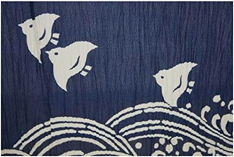 Made in Japan Noren Curtain Tapestry Plovers with Waves 1