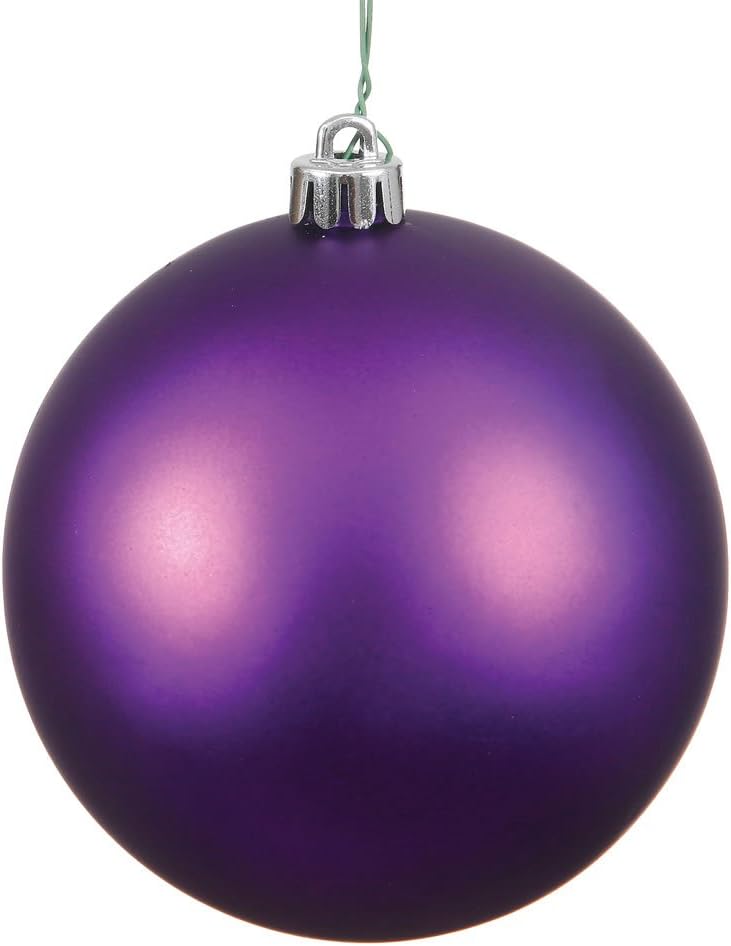 Vickerman 275 Inch Christmas Ornament Ball Plum Matte Finish 12 Pack