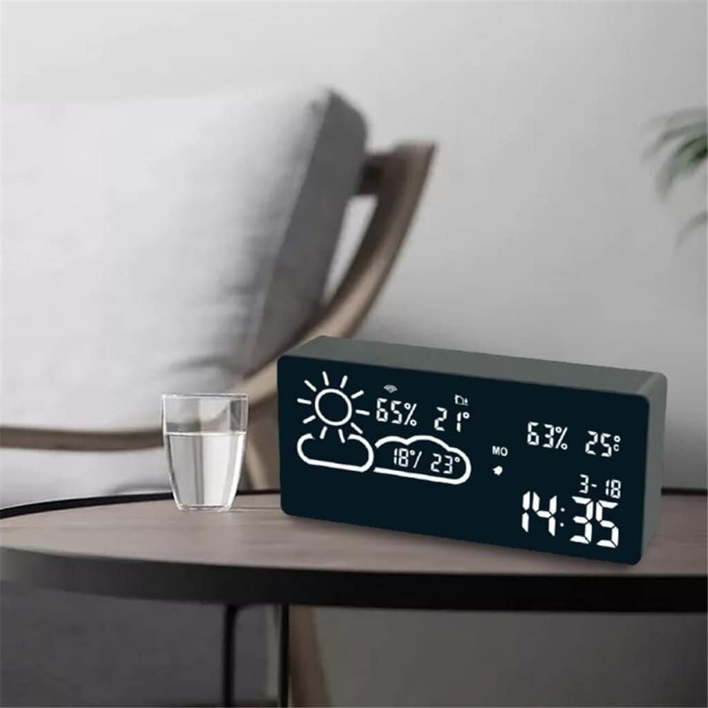LED Smart Alarm Clock with Weather Forecast and WiFi Control