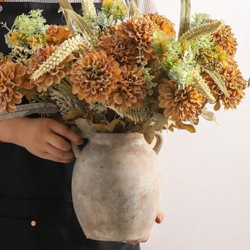 Dobbyby Ceramic Flower Vase 76 Inch Whitewashed