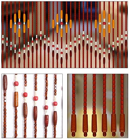 Wooden Beaded Curtain with 31 Lines Doorway Decor