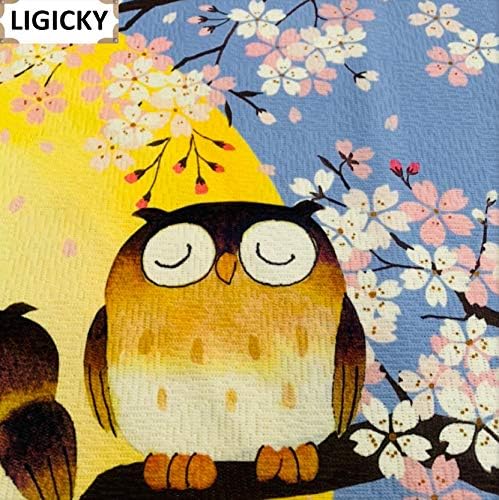 LIGICKY Noren Door Curtain with Owls Design