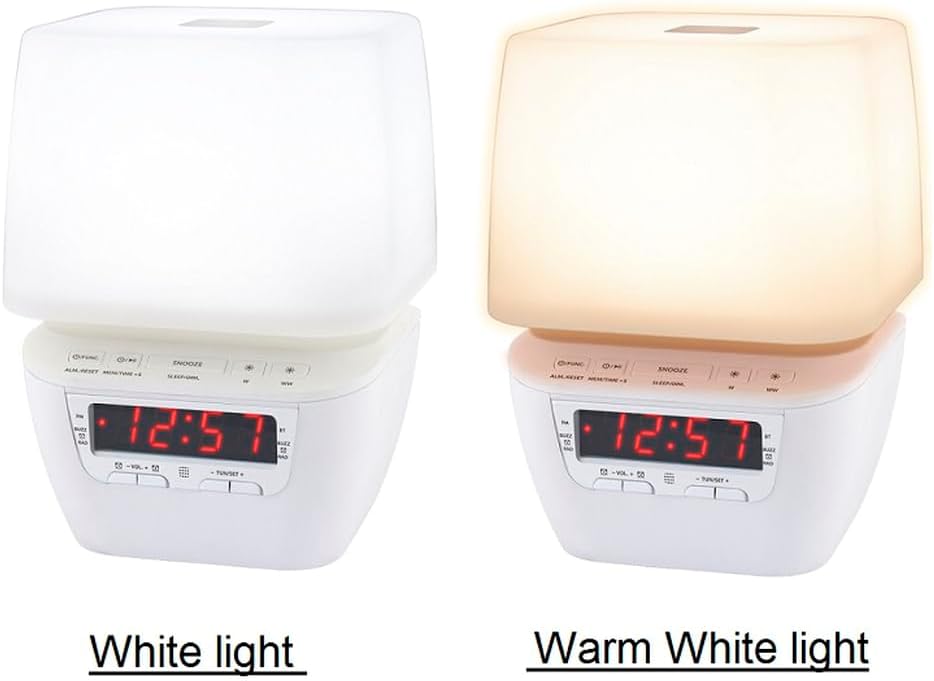 HANNLOMAX HX-156CR Alarm Clock Radio with Bluetooth and LED Light