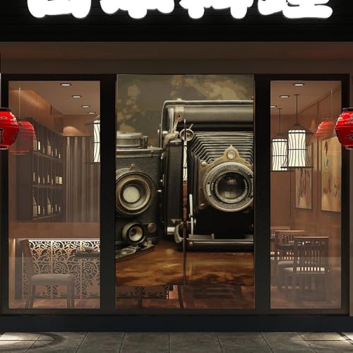 Old Camera Door Cover Curtain 57x17 Inches