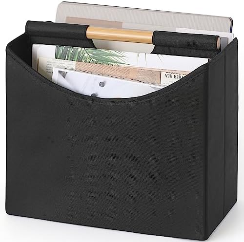 Neateam Foldable Magazine Holder with Handle Black