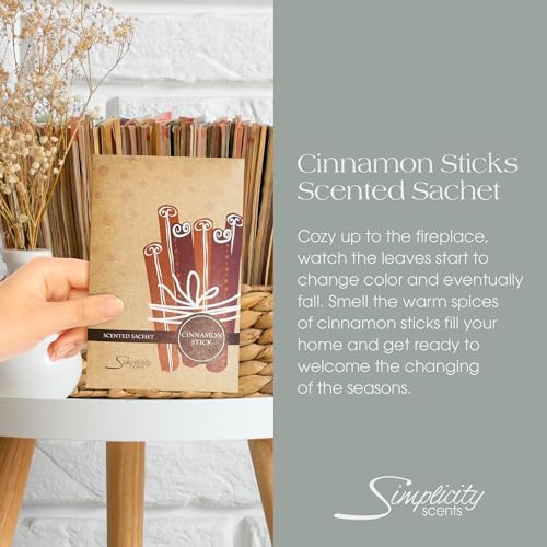 Simplicity Scents Cinnamon Stick Scented Sachets Pack of 6