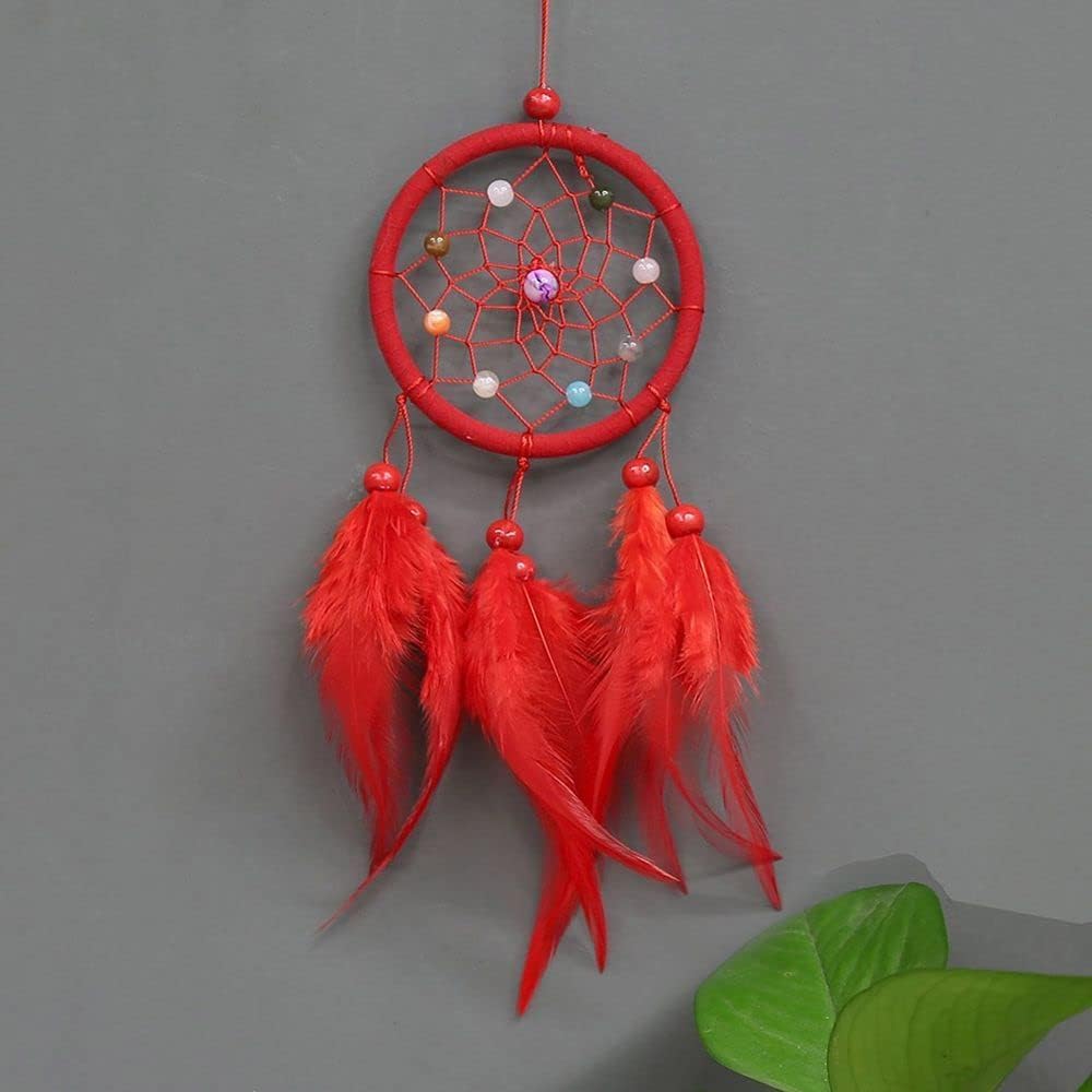 Red Small Dream Catcher Wall Hanging Ornament