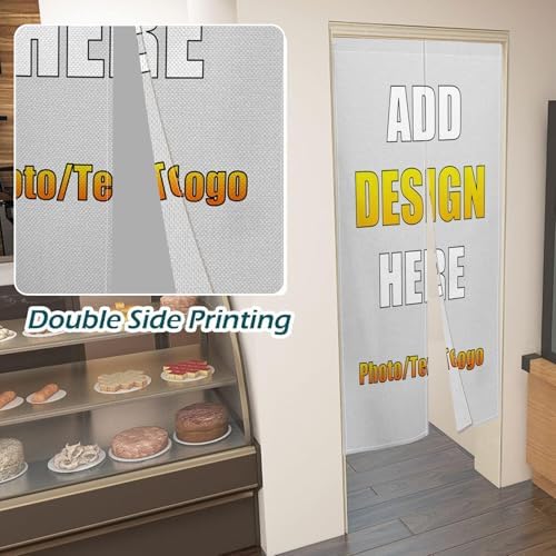 Custom Noren Curtain for Doorway with Double Sided Design