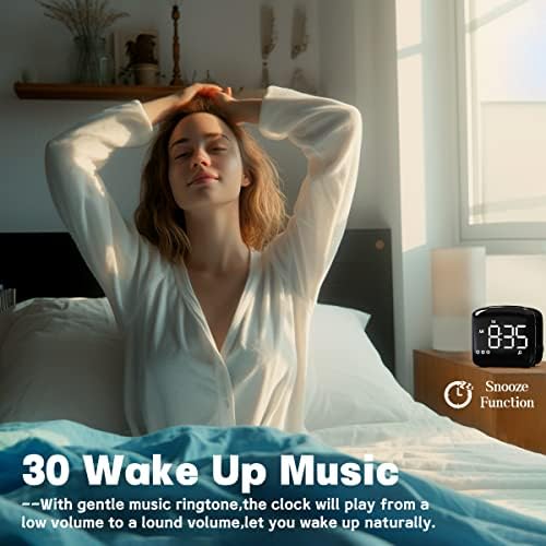 Easysleep Digital Alarm Clock with 27 Sounds and Big LED Display