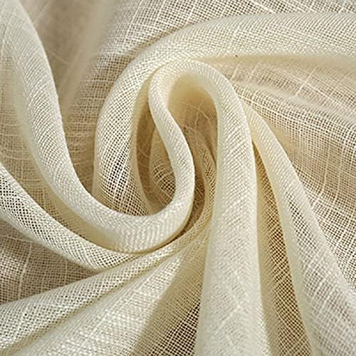 Simple Linen Sheer Voile Rod Pocket Tulle Curtain Panel Yellow