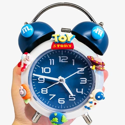 HYLING Alarm Clock for Kids with DIY Astronaut Sticker Blue