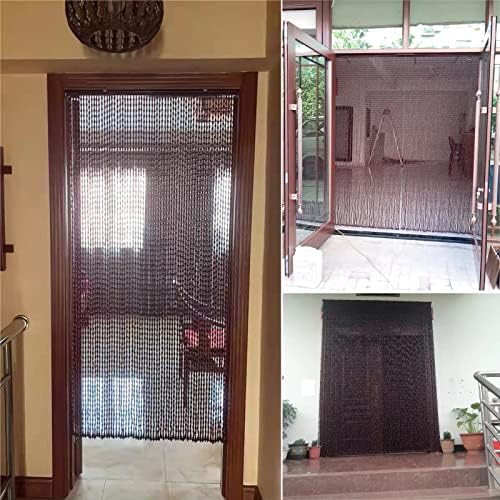 Handmade Wooden Beaded Curtain for Doors and Entryways