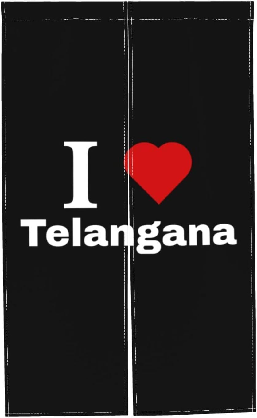 MULIHU I Love Telangana Blackout Curtains 34x56in Door Panel