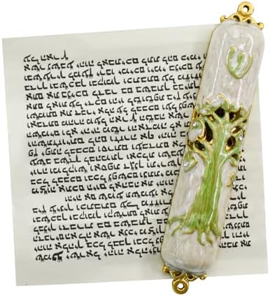 MrMrKura Green Mezuzah Door Scroll Holder