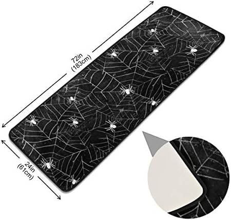 ALAZA Halloween Black and White Grunge Area Rug 72x24 Inches
