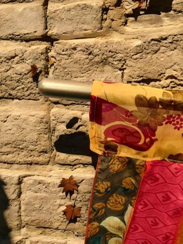 Mango Gifts Bohemian Door Curtain Orange Rod Pocket Panel
