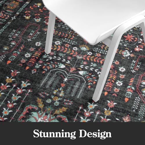 Moynesa Boho Black Rug Runners for Hallways