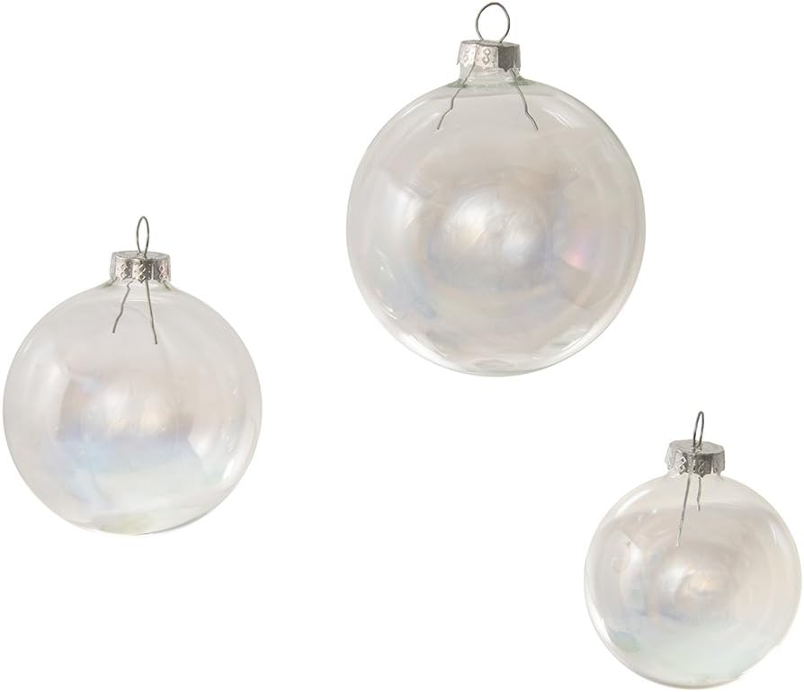 Kurt Adler 20 Piece Iridescent Glass Ball Ornament Set