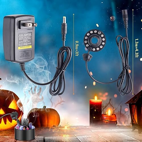 VIHOSE Halloween Mist Maker Fogger with LED Lights