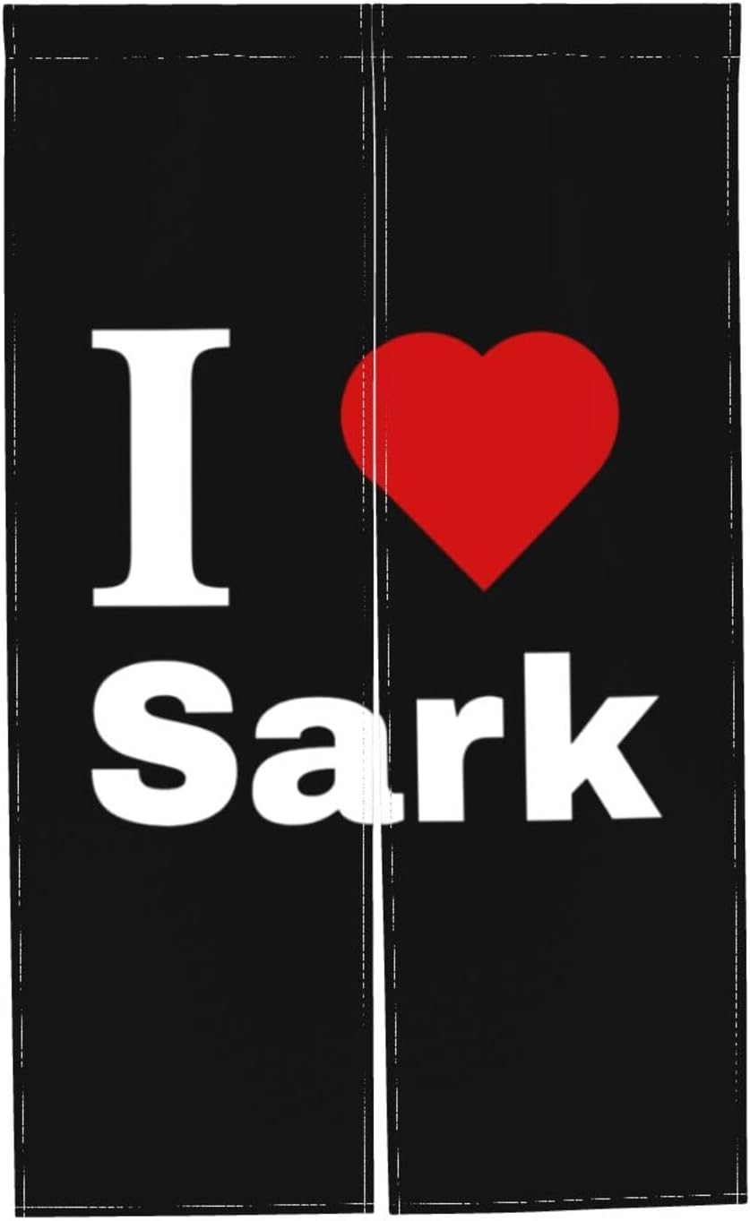 I Love Sark Blackout Curtains for Doorways 34x56in