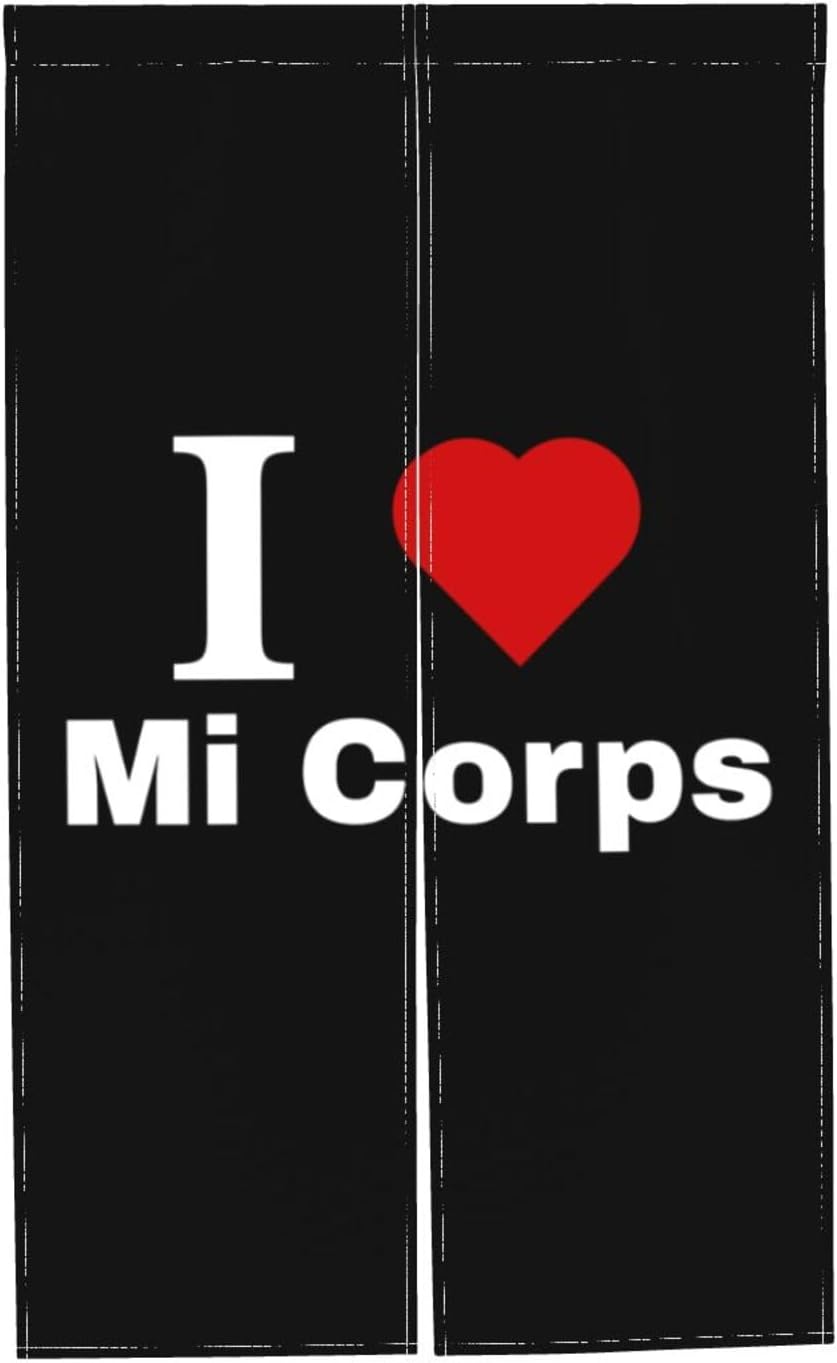 I Love Mi Corps Blackout Curtains 34x56in