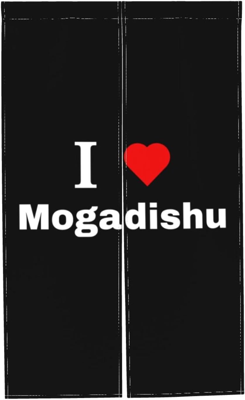 I Love Mogadishu Blackout Curtains 34x56in Doorway Panels