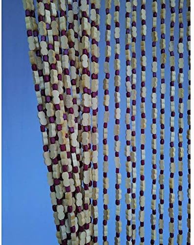 OKUOKA 39 Strands Wood Bead Curtain for Doorway