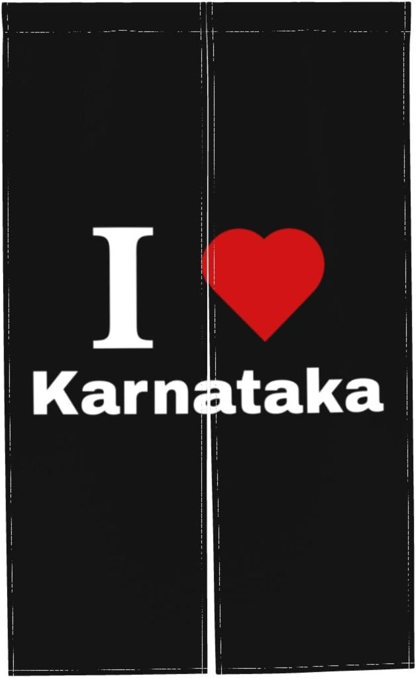I Love Karnataka Blackout Curtains for Doorways