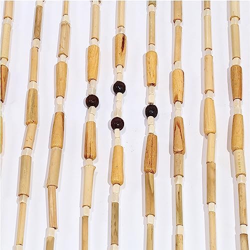 GVILTY Bamboo Beaded Curtains for Doorway and Room Divider