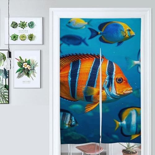 Fishing Door Cover Curtain 57x17 Inches