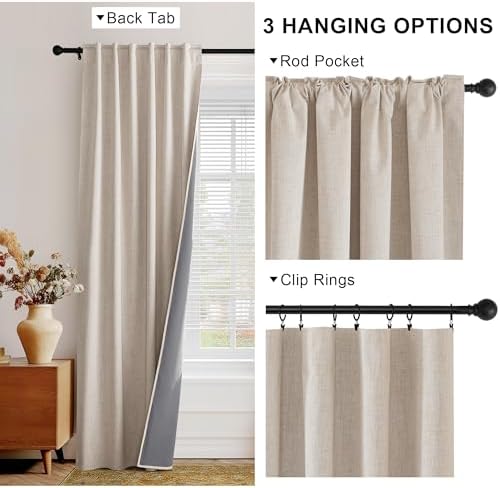 PONY DANCE Blackout Curtains 108 Inches 2 Panels Set