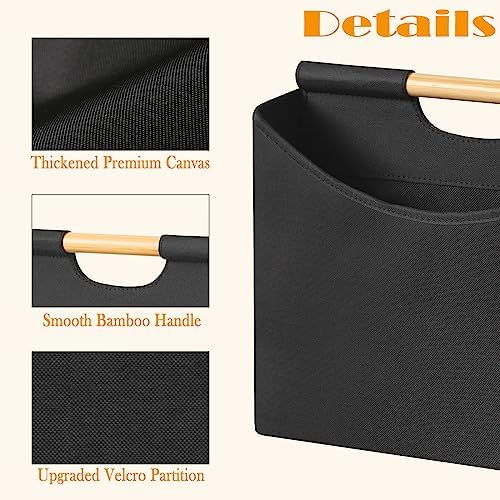 Neateam Foldable Magazine Holder with Handle Black