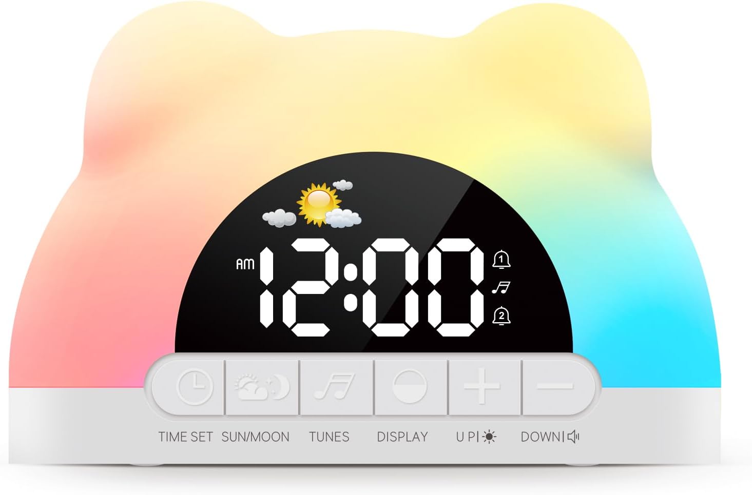 Oviouit Kids Alarm Clock with Night Light and Sound Machine