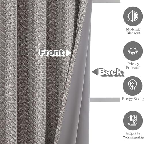 BULLPRINCESS Grommet Blackout Curtains 52x63 inch Panels