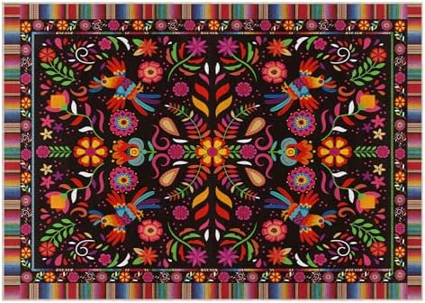 Artoid Mode Bird Dia De Los Muertos Mexican Fiesta Area Rug 5x7 Feet