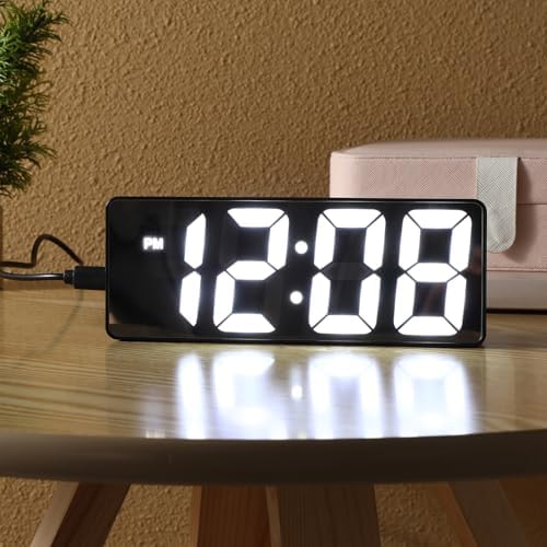 Digital LED Alarm Clock with Mirror and Multi-alarm Function