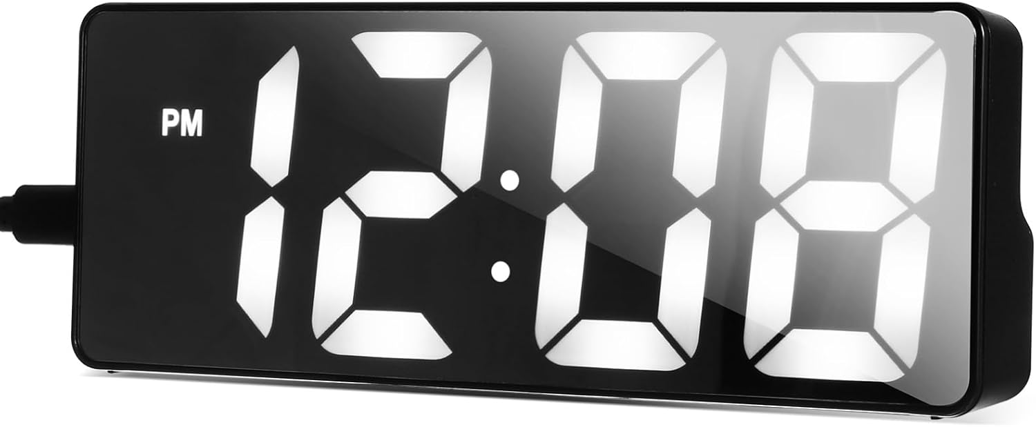 Digital LED Alarm Clock with Mirror and Multi-alarm Function